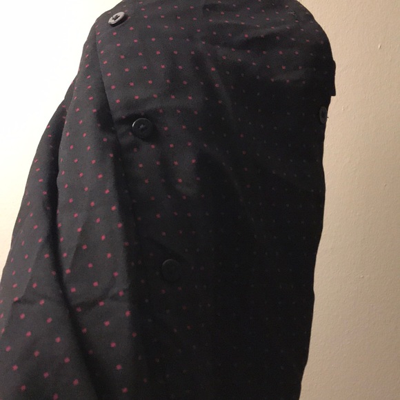 Forever 21 black midi skirt with pink dots - Picture 3 of 3